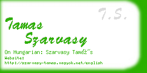 tamas szarvasy business card